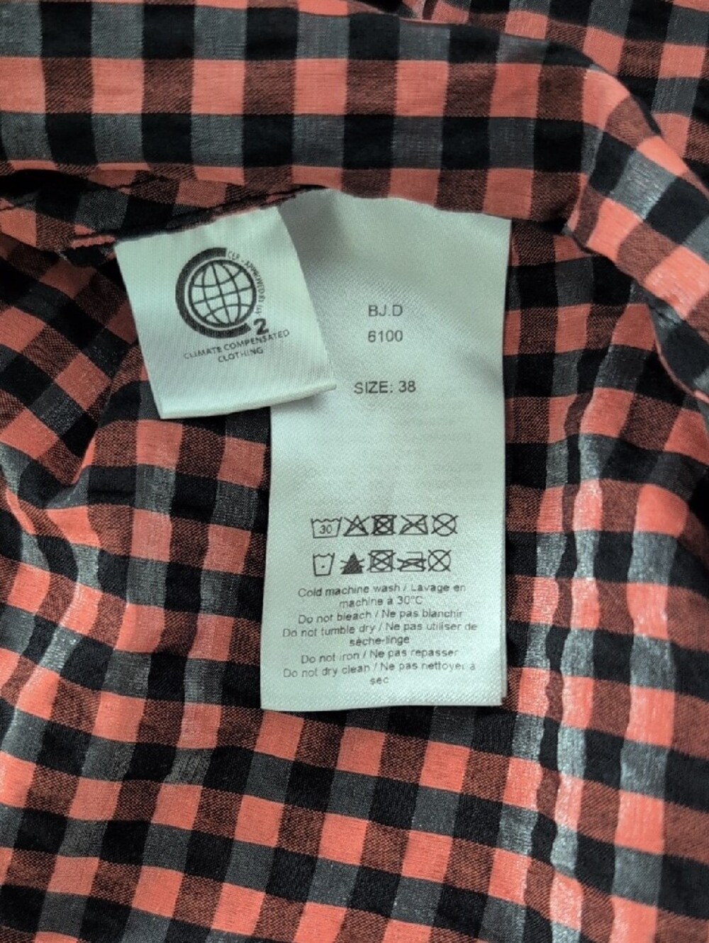 Ganni Black and Pink Checked Smocked Maxi Dress - Picture 5 of 7
